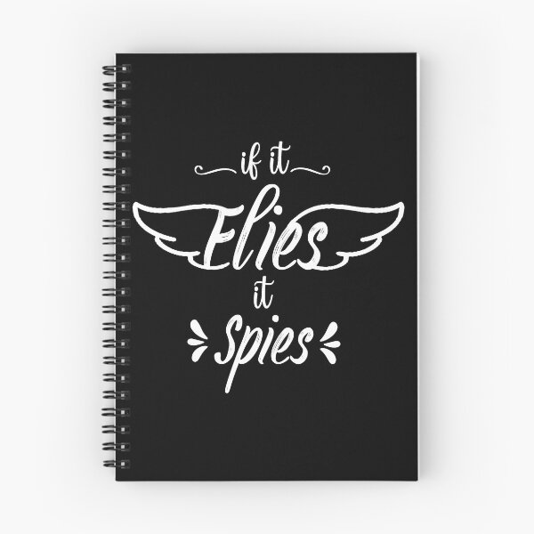 Item preview, If It Flies It Spies funny illustration quotes  designed and sold by KO-Design.
