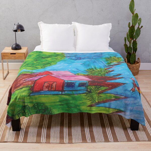 Item preview, Sketch Drawing Scenery of Village by Child designed and sold by Cheap Women's Shirts.
