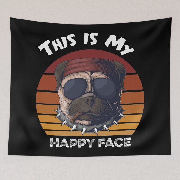 Item preview, Funny Crazy Dog This is My Happy Face For Kids, Women and Men  designed and sold by magicos1.
