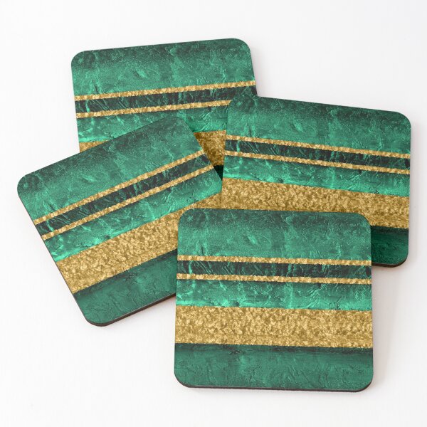 Item preview, Modern Abstract Organic Texture Emerald Green and Gold designed and sold by Octavia Soldani.