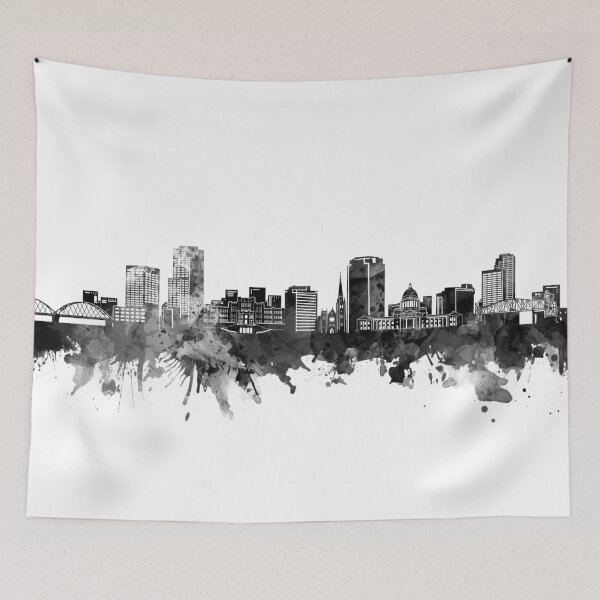Item preview, little rock skyline bw designed and sold by BekimART2.