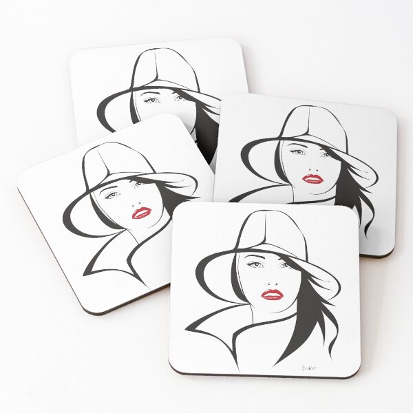 Item preview, Hat look woman, red lips. designed and sold by AnneDidelot.