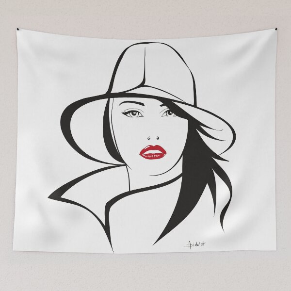 Item preview, Hat look woman, red lips. designed and sold by AnneDidelot.