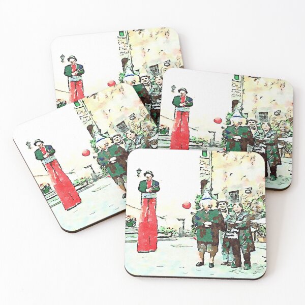 Item preview, Barbarano Romano: man and two women with acrobats designed and sold by Giuseppe Cocco.