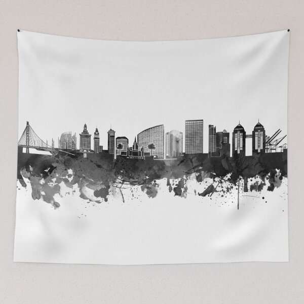 Item preview, oakland skyline bw designed and sold by BekimART2.