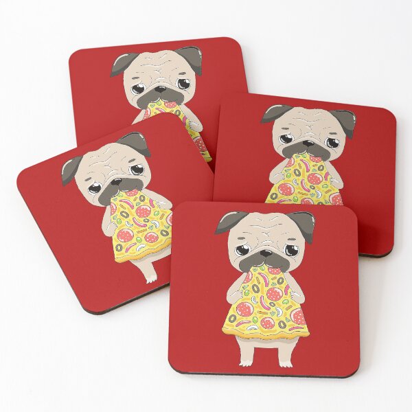 Item preview, pug pizza cute designed and sold by geraldellis.