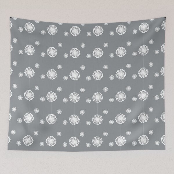 Item preview, Summer light gray plain background white art deco pattern designed and sold by Brontorino.