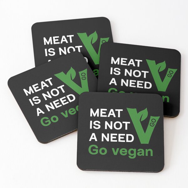 Item preview, Meat is not a need - vegan message - dark BG designed and sold by reIntegration.