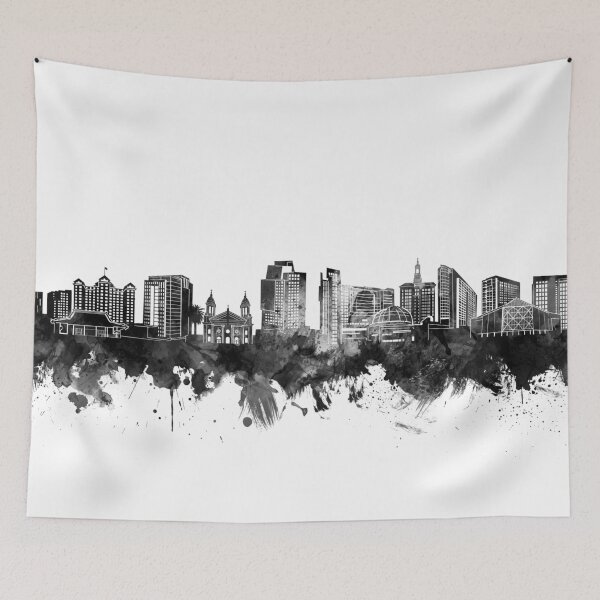 Item preview, san jose skyline bw designed and sold by BekimART2.