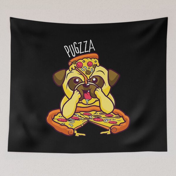 Artikelvorschau, pug pizza dog pug entworfen und verkauft von geraldellis.