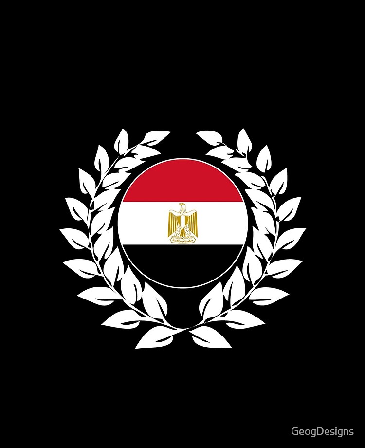 Carte de vœux avec l'œuvre « Egypte drapeau drapeau égyptien » de