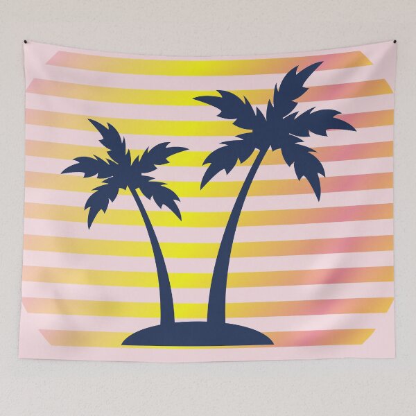 Item preview, Pink Summer Sunset Palms  designed and sold by HappyPeeps.