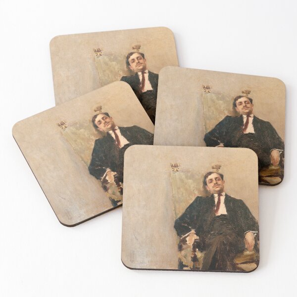 Item preview, Carlos Federico Sáez - Portrait of Mr. Juan Carlos Muñoz 1899 designed and sold by DejaVuStudio.