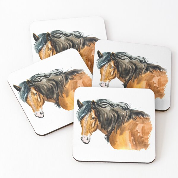 Item preview, watercolor horse designed and sold by VicaVeresk.