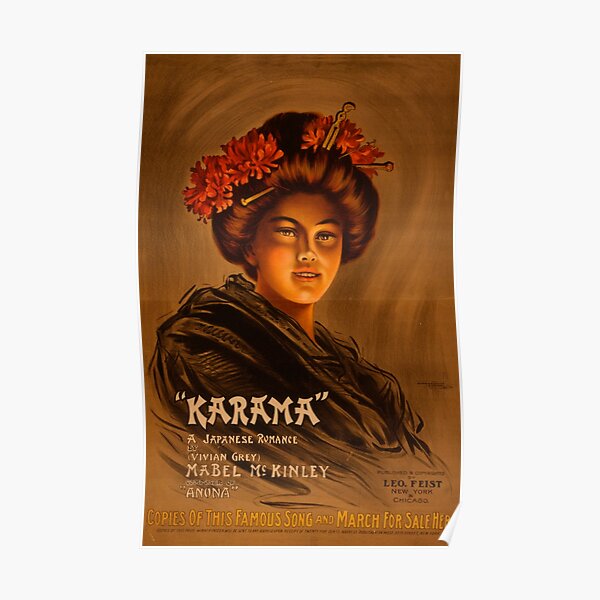 ""Karama" Japanese romance 1904 Poster" Poster for Sale by