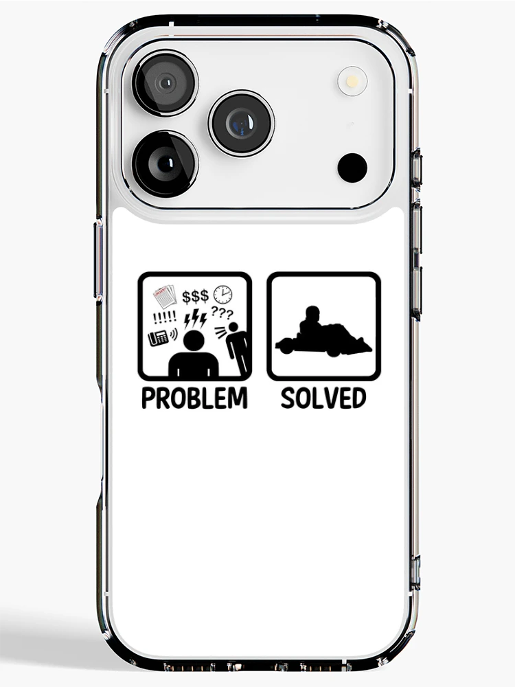 Thumbnail 1 of 5, iPhone Case, Problem Solved Go Kart Racing designed and sold by BeyondEvolved.