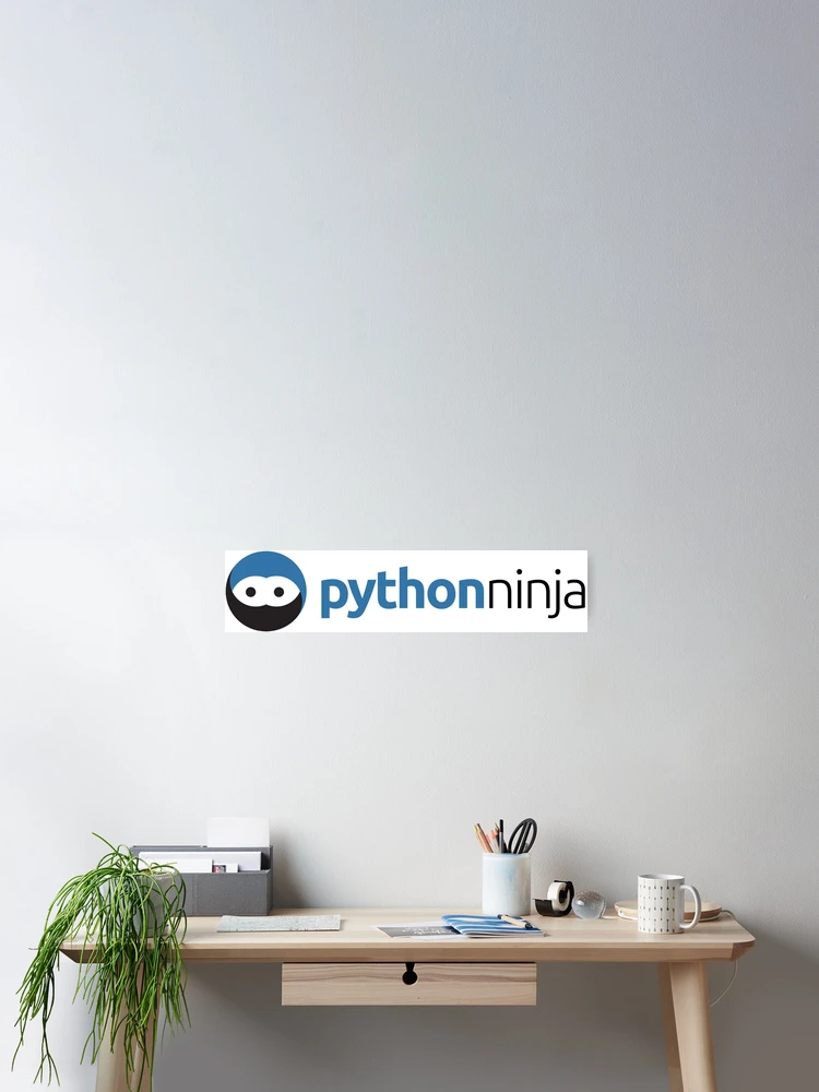 Aperçu 2 sur 3. Poster avec l'œuvre Python Ninja créée et vendue par Tech-e-Tees.