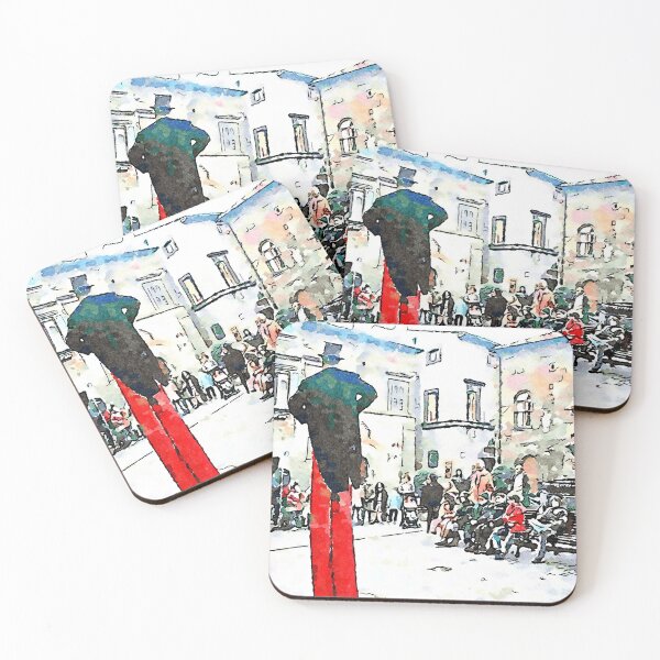 Item preview, Barbarano Romano: square with acrobats designed and sold by Giuseppe Cocco.