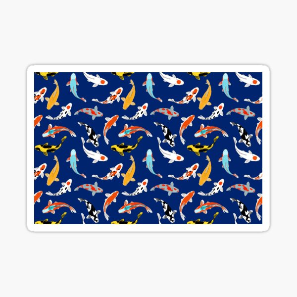 Item preview, Koi Fish Design | Seamless Pattern | Blue | Navy Background  designed and sold by Koiartsandus.