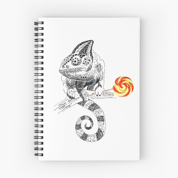 Item preview, chameleon with lollipop designed and sold by VicaVeresk.