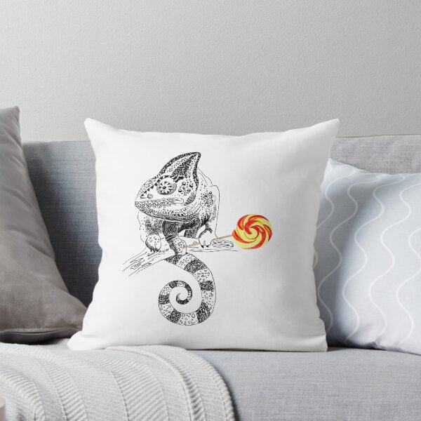 Item preview, chameleon with lollipop designed and sold by VicaVeresk.