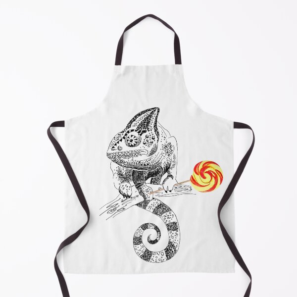 Item preview, chameleon with lollipop designed and sold by VicaVeresk.