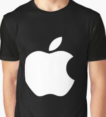White Official Apple logo HD Graphic T-Shirt