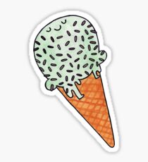Minze-Schokoladenchip-Eiscreme Sticker