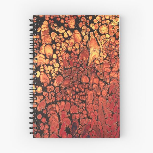 Item preview, Diseño de arte fluido, abstracto contemporáneo, naranja, rojo y dorado designed and sold by Felicity Osborne.