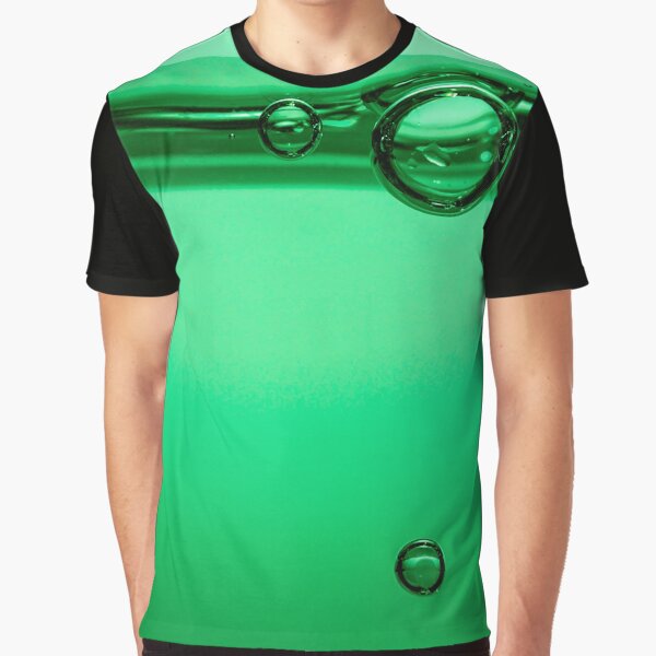 Glamour 014 grüne Flüssigkeit mit Blasen Grafik T-Shirt