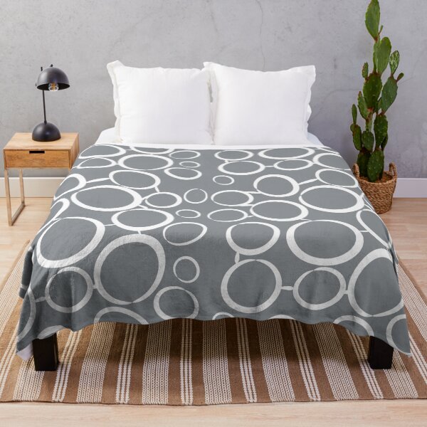 Item preview, Summer light gray plain background white bubble pattern designed and sold by Brontorino.
