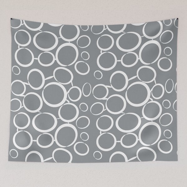 Item preview, Summer light gray plain background white bubble pattern designed and sold by Brontorino.