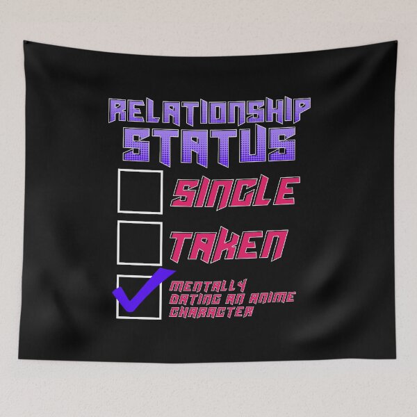 Item preview, Relationship Status Dating An Anime Character Pun designed and sold by perfectpresents.