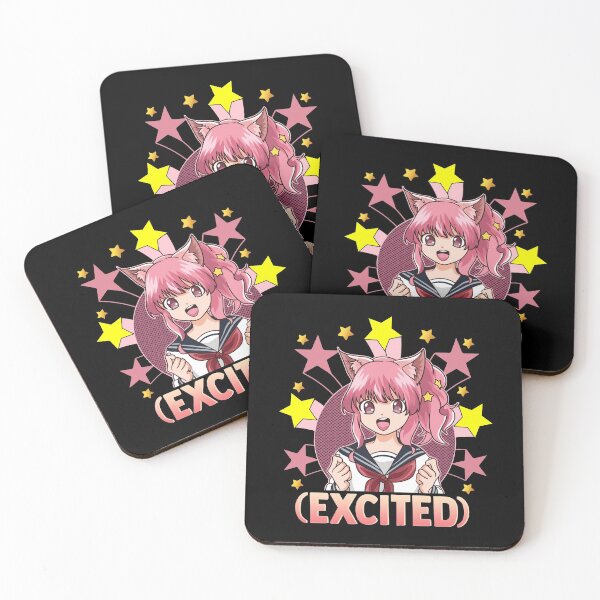 Item preview, Excited Anime Girl Cute Japanese Kawaii Otaku Face designed and sold by perfectpresents.