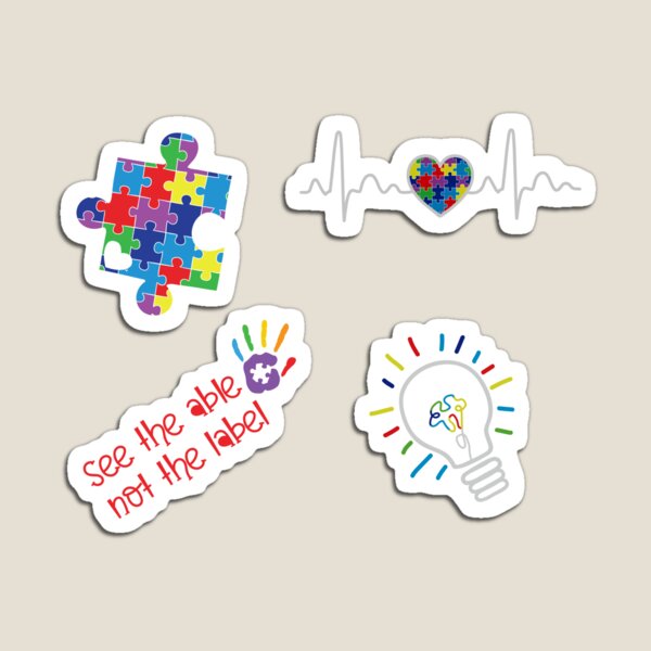 Item preview, Autism Awareness sticker pack. Autism supporter designed and sold by All-The-Tees.