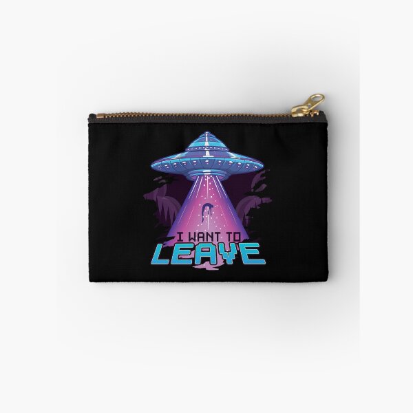 Item preview, Cute UFO I Want To Leave Funny Alien Spaceship Pun designed and sold by perfectpresents.