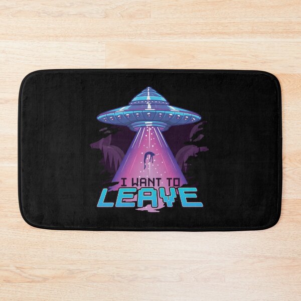 Item preview, Cute UFO I Want To Leave Funny Alien Spaceship Pun designed and sold by perfectpresents.