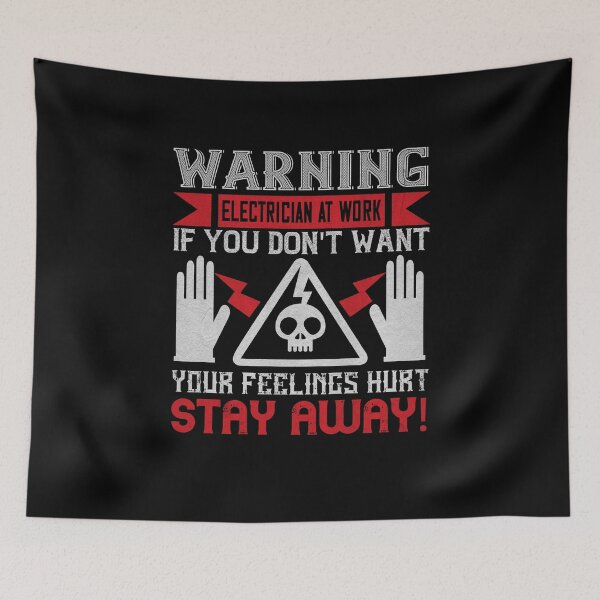Item preview, Warning electrician at work designed and sold by dm4design.