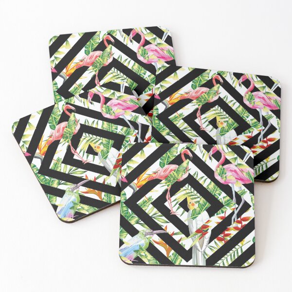 Item preview, Tropical birds leaves geometric designed and sold by yellowideas.