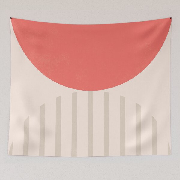 Item preview, Semi Circle Abstract Pink designed and sold by Blue-Banana.