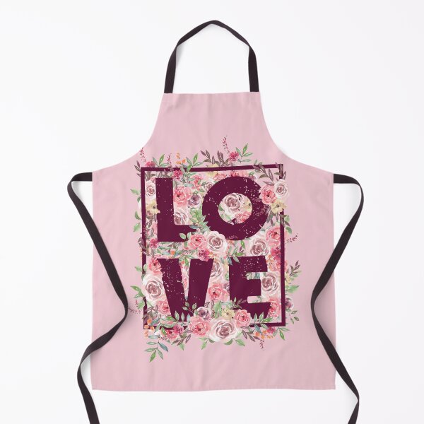 Item preview, "LOVE" on luscious floral background designed and sold by Happy Puppy Print On Demand.