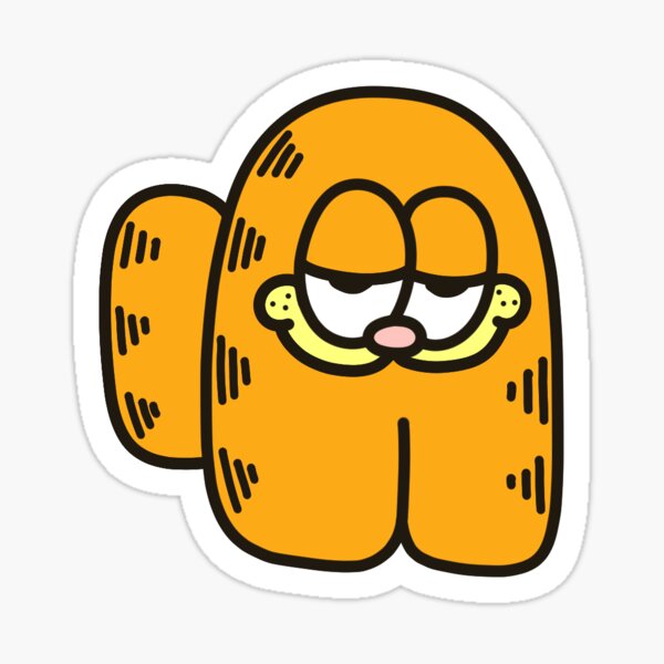 Sussy Garfield Sticker Sticker