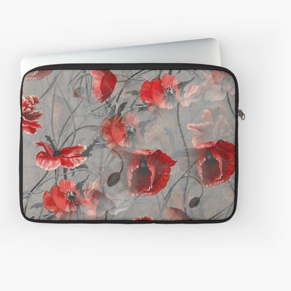 Ornamental Pattern With Red Color Laptop Sleeve