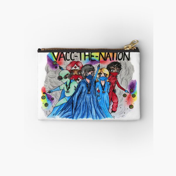 Item preview, Vacc The Nation Thank You NHS Pro-Vaccine Bye Covid Drawing designed and sold by Ailsa-Scallywag.