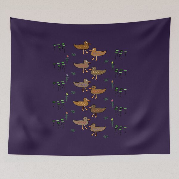 Item preview, Cute and Colorful Duck Pattern (purple) designed and sold by Davey's Designs.