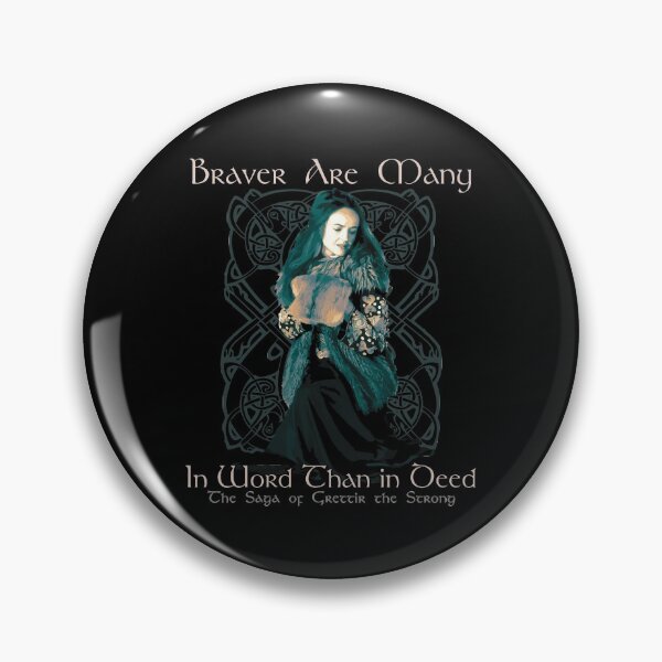 Item preview, Braver Are Many, Norse Mythology, Saga of Grettir the Strong, Vikings, Viking Gift designed and sold by Proverbial Wisdom Design.