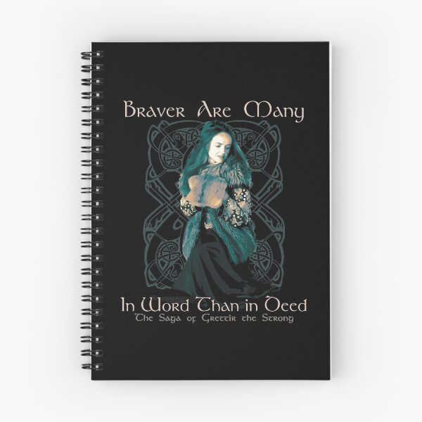 Item preview, Braver Are Many, Norse Mythology, Saga of Grettir the Strong, Vikings, Viking Gift designed and sold by Proverbial Wisdom Design.
