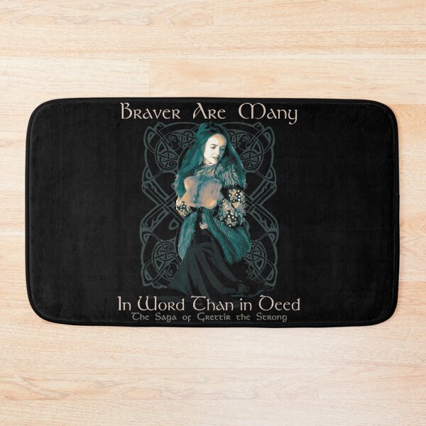Item preview, Braver Are Many, Norse Mythology, Saga of Grettir the Strong, Vikings, Viking Gift designed and sold by Proverbial Wisdom Design.