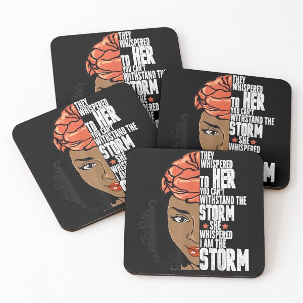 Item preview, Black History Month African Woman Afro I Am The Storm  designed and sold by melisenda.