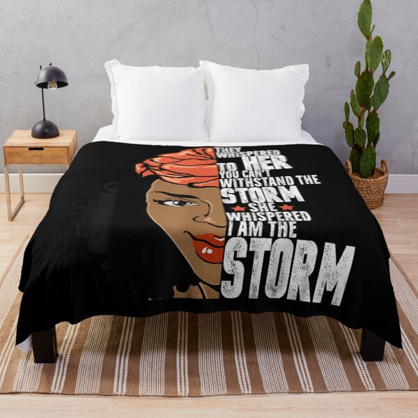 Item preview, Black History Month African Woman Afro I Am The Storm  designed and sold by melisenda.